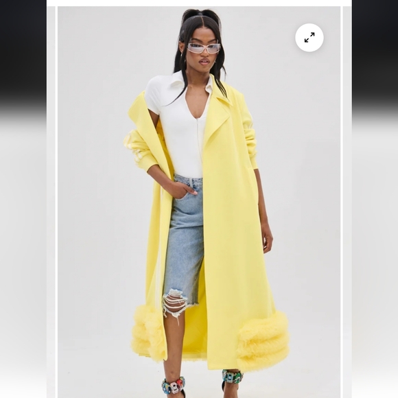 MIMOSA TULLE TRIM TRENCH - M - Picture 7 of 10